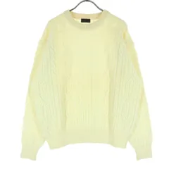 COMME CA DU MODE MEN コムサデモードメン フィッシャーマン 長袖 ケーブル編み ウール ニット アイボリー メンズ 古着