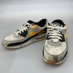 【中古品】NIKE ナイキ FB9658-101 AIR MAX 90 WHITE PHOTON DUST BLACK LASER ORANGE スニーカー 本体のみ（箱なし） 【160-251213-WA-11-iwa】