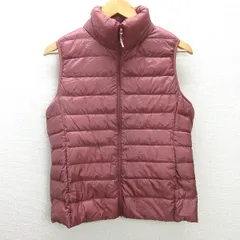 G■ユニクロ/UNIQLO ウルトラライトダウンベスト【L】ピンク/LADIES/J5【中古】■