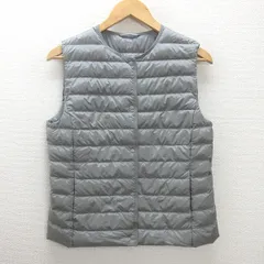 U■ユニクロ/UNIQLO ウルトラライトダウンベスト【L】灰/LADIES/S1【中古】■