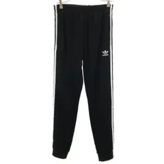 美品 adidas Originals アディダスオリジナルス トレフォイルロゴ トラックパンツ XS ブラック ジャージ メンズ 古着