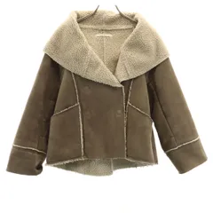 KBF ケービーエフ フェイクムートン ジャケット ブラウン系 裏ボア レディース 古着