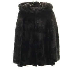 ZARA ザラ ファー ジャケット S ブラック系 レディース 古着