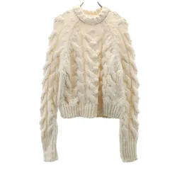 ZARA ザラ ケーブル編み 長袖 セーター S ホワイト ニット レディース 古着