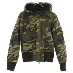 ALPHA INDUSTRIES INC アルファインダストリーズ カモフラ柄 中綿ジャケット M カーキ レディース 古着のサムネイル