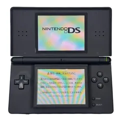 Nintendo 任天堂 ニンテンドーDS ライト USG-001 ゲーム機本体 ブラック 充電器 ソフト付き 通電のみ確認 【ジャンク品】 52511K205