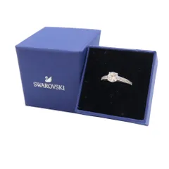 【中古】SWAROVSKI スワロフスキー クリスタルリング サイズ55 14.5号 ジルコニア シルバー 指輪 クリスタル 高級感 ギフトBOX付き レディース A2504083 【無料ギフトラッピング承ります】