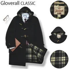 【希少】 80s90sヴィンテージ 英国製 グローバーオール Gloverall CLASSIC メルトンウール ロング ダッフルコート 40 ブラック トラッド メンズ 男性用