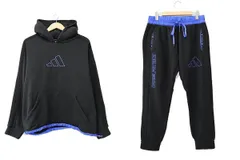 アディダス adidas × DANIEL PATRICK ダニエルパトリック basketball バスケットボール パーカー ジョガー パンツ セットアップ ジャージ 黒 ブラック ブランド古着ベクトル 中古●250815