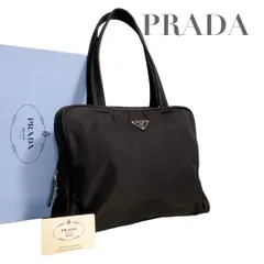 プラダ　ナイロン　三角ロゴ　ハンドバッグ　トート　白タグ　ブラック　黒　5246