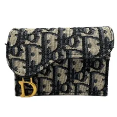 CHRISTIAN DIOR　ディオール　カードケース トロッター ネイビー