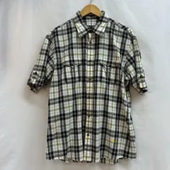 バーバリーブラックレーベル ロゴ刺繍 半袖 コットン チェック シャツ メンズ 3 ISItems【USED】【古着】【中古】50116169