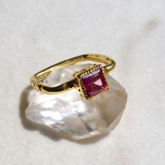 agete スタックシリーズ リング 11号 ガーネット - メルカリ