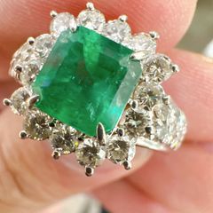 Ptエメラルド1.09ct＆ダイヤ0.18ctネックレス 上質リユース品 - メルカリ