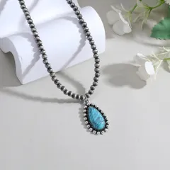 ネックレス インディアン ターコイズ ジュエリー ナバホ族　レトロ　男女兼用