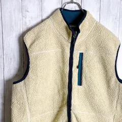 【入手困難】00s 古着 Eddie Bauer エディーバウアー アイボリー ボアフリース ジャケット ベスト #99