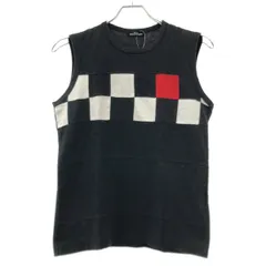 tricot COMME des GARCONS トリココムデギャルソン 2005SS チャッカーパッチワークノースリーブTシャツ TO-T017 ブラック ｰのサムネイル