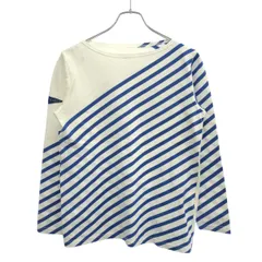 KAPITAL キャピタル ダイアゴナルボーダーボートネックロングスリーブTシャツ K2204LC084 ホワイト×ブルー 1のサムネイル