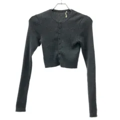 AURALEE オーラリー 24AW RIB KNIT SHORT CARDIGAN リブニットショートカーディガン A24AC01HW チャコールグレー 1のサムネイル
