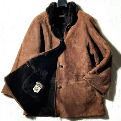 A.C.S.A ACCENSI★90s vintage★MADE IN SPAIN★羊革ムートンコート ジャケット 裏ボア 茶 スペイン製 メンズ レディース ユニセックス