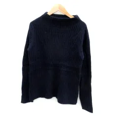 アーバンリサーチ URBAN RESEARCH items ニット カットソー 長袖 ハイネック 無地 ウール F 紺 ネイビー /SY8