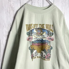 【入手困難】バンズ VANS 00s 古着 薄黄緑 イエローグリーン スケボー スウェット トレーナー #45