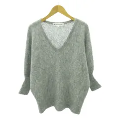 ナチュラルビューティーベーシック NATURAL BEAUTY BASIC ニット セーター アルパカ 長袖 M グレー 0924 ■YHS4