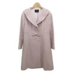 トッカ TOCCA コート ジャケット ロング リボン フーディ ピンク 2 約M