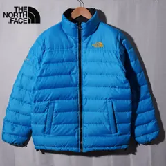 ノースフェイス THE NORTH FACE リバーシブル ダウンジャケット  M サミットシリーズ SUMMIT SERIES ブルー×ブラック ロゴ刺繍 テック系 ストリート オーバーサイズ 古着 Z241