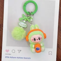 ラヴブ コカコーラ キャラクター シリーズ ぬいぐるみ キーホルダー (ドリンク コラボ) キーホルダー<グリーン>