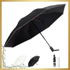 konciwa 大サイズ 逆折り式 折りたたみ傘 ワンタッチ自動開閉 晴雨兼用傘 メンズ傘 遮光率100% UVカット 8本骨 親骨 60cm 大きい 折り畳み傘 反射テープ 風に強い テフロン加工 耐風撥水 丈夫耐久 日傘 紫外線遮断 遮熱 おりたたみ  0