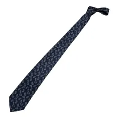 COMME des GARCONS HOMME(コムデギャルソンオム) 90's Paisley Pattern Silk Narrow Tie 田中オム ペイズリー柄 シルク ナロー タイ ネイビー 90年代 ヴィンテージのサムネイル