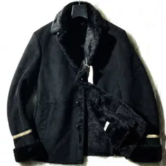 EDIFICE★入手困難 冬のクール優美★フェイクムートン ナポレオンジャケット コート パイピング くるみ釦 美シルエット 黒 38 エディフィス