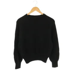 【中古】バトナー BATONER 24AW キャメル クルーネック ニット セーター 長袖 2 ブラック /HK ■OS レディース バトナー BATONER 24AW キャメル クルーネック ニット セーター 長袖 2