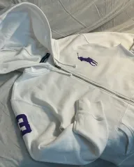 ポロラルフローレン ビックポニー 白 ジップアップ