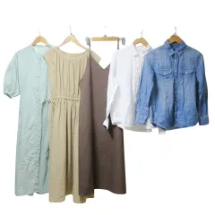 ジーユー GU ユニクロ 無印良品 美品 Mサイズ 5点セット おまとめ シャツ ワンピース キャミ ノースリーブ 5分袖 長袖 無地 ベージュ 緑 白 茶 青 MMT X