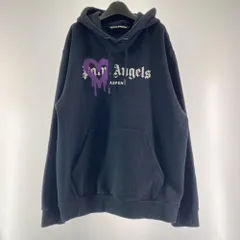 【中古】Palm Angels 21AW フロントハートロゴ スウェットプルオーバーパーカー サイズL MBB003F21FLE002 ブラック パームエンジェルス[17]のサムネイル