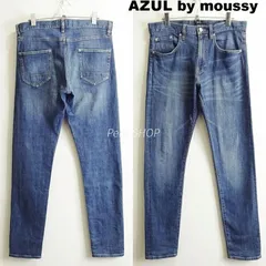 AZUL BY MOUSSY　スリムスキニーデニム　W84cm　ストレッチ　藍青　メンズ　アズールバイマウジー