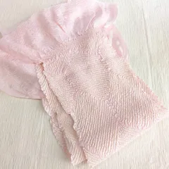 美品★帯揚げ さくら色 しぼり 中抜き 正絹絞り 126
