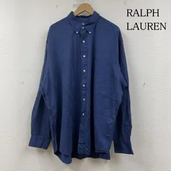 ラルフローレン 90s Blake 長袖 シャツ ポニーロゴ 刺繍 ワンポイント シルク 62% コットン 38％ メンズ XXL ISItems【USED】【古着】【中古】50148945