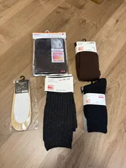 【未使用品】UNIQLO GU ユニクロ レディース ヒートテック ソックス ニットタイツ レッグウォーマー UネックT カバーソックス セット