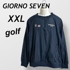 GIORNO SEVEN 조르노 세븐 남성 골프웨어 풀오버 재킷 XXL 사이드 지퍼 안감 네이비 계 (L028)