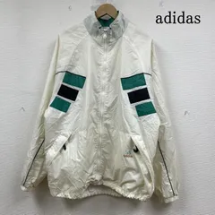 アディダス 90sトラック ジャケット フルジップアップ ジャージ ナイロン切替 ロゴ 刺繍 メンズ L ISItems【USED】【古着】【中古】50148961