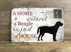 【beagle harrier/ビーグル・ハーリア】 メタルプレート メッセージ 犬 雑貨 グッズ アート ポスター おしゃれ インテリア 壁飾り アンティーク風 45