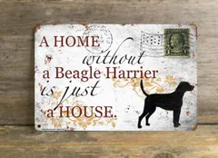 【Beagle/ビーグル】 メタルプレート メッセージ 犬 雑貨 グッズ アート ポスター おしゃれ インテリア 壁飾り アンティーク風 46
