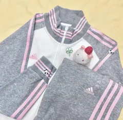 アディダス グレー ピンク 薄ピンク ジャージ ヴィンテージ ジャージ