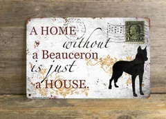 【Beauceron/ボースロン】 メタルプレート メッセージ 犬 雑貨 グッズ アート ポスター おしゃれ インテリア 壁飾り アンティーク風 48