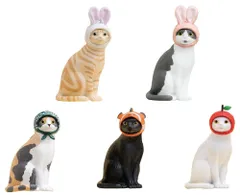 奇譚クラブ かわいい かわいい ねこのかぶりもの フィギュア 第1弾 × 全5種セット フルコンプ ガチャガチャ カプセルトイ 帽子 ネコ 猫 コンプリート