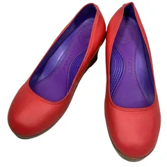 【美品】クロックス (21.5) パンプス ウェッジソール ラウンドトゥ 希少カラー