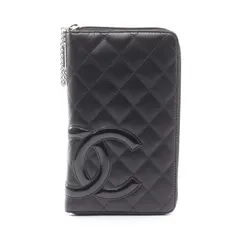 シャネル CHANEL ラウンド長財布 カンボンライン A26710 ブラック/ブラックエナメル レザー パテントレザー カンボン ラウンド長財布 レディース Used A
